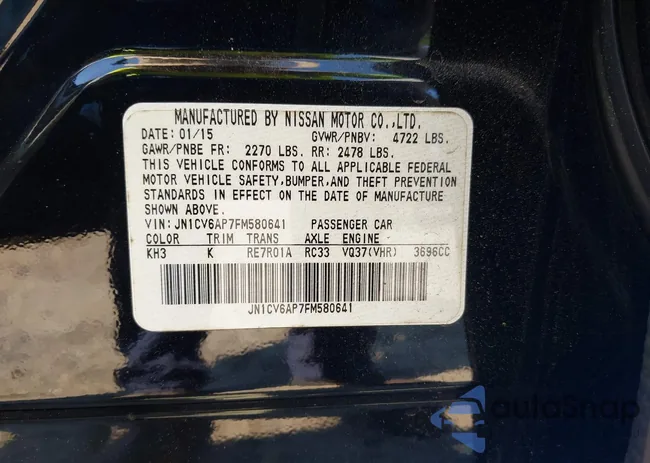 JN1CV6AP7FM580641: 42564909