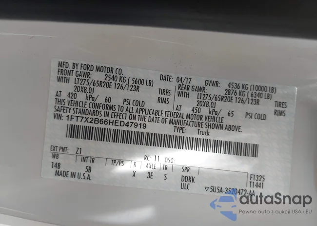 1FT7X2B66HED47919: 42565016