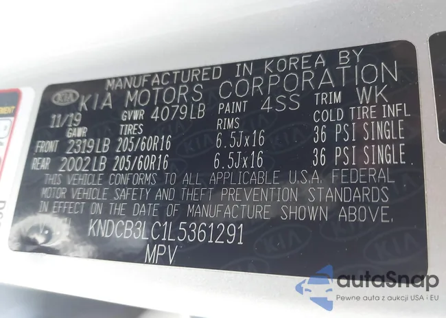 KNDCB3LC1L5361291: 42564162