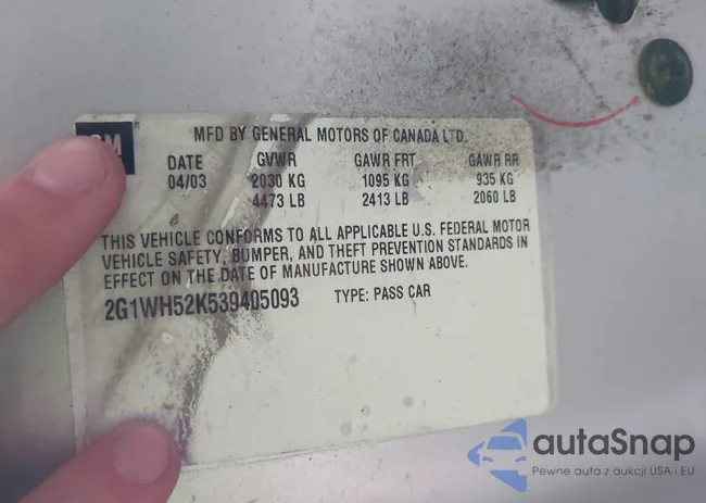 2G1WH52K539405093: 42564170