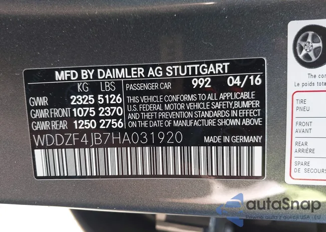 WDDZF4JB7HA031920: 42564376