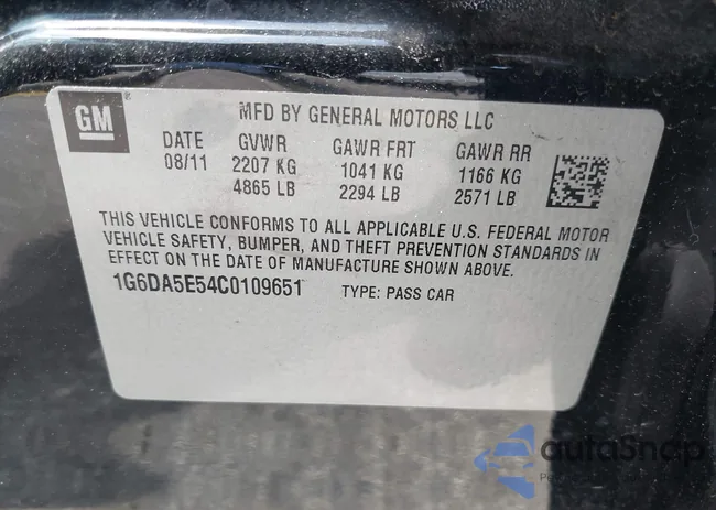 1G6DA5E54C0109651: 42564501