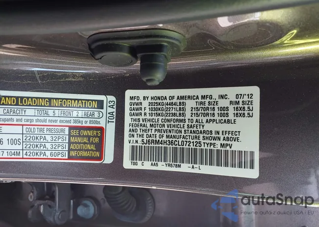 5J6RM4H36CL072125: 42564517