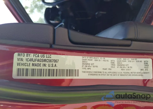 1C4RJFAG5MC567067: 42565579