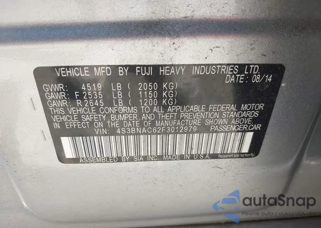 4S3BNAC62F3012979: 42565630