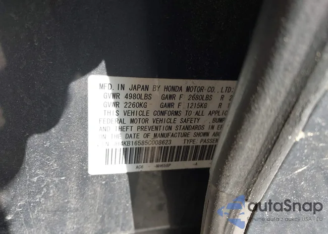 JH4KB16585C008623: 42565681