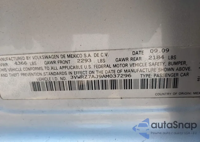 3VWRZ7AJ9AM037296: 42565746