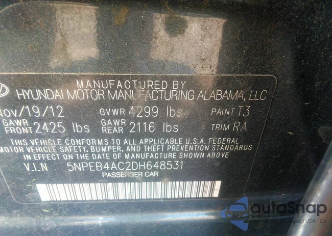 5NPEB4AC2DH648531: 42565987