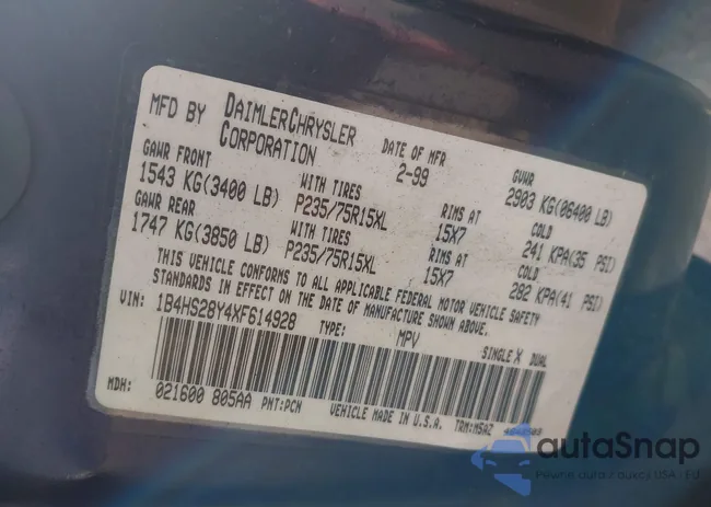 1B4HS28Y4XF614928: 42566074