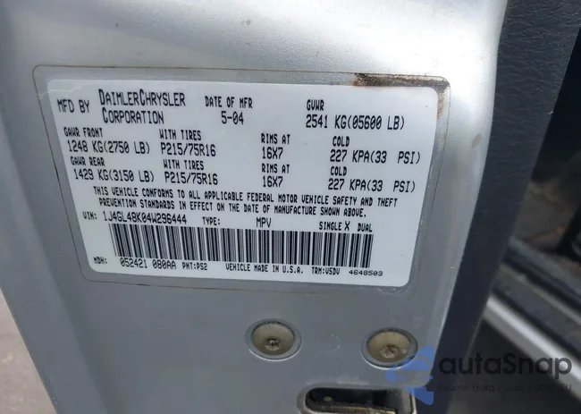 1J4GL48K04W296444: 42566101