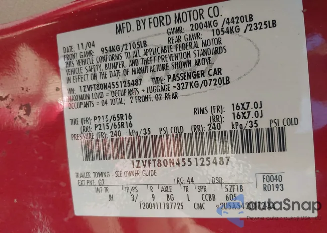 1ZVFT80N455125487: 42565249