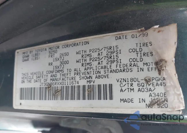 JT3GN86RXX0111674: 42566504