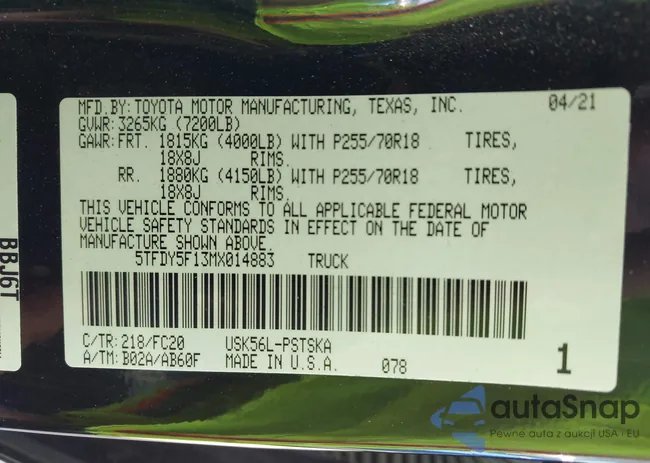 5TFDY5F13MX014883: 42566659