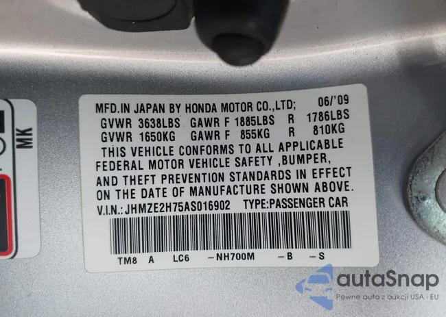 JHMZE2H75AS016902: 42567528