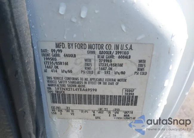 1FTNX21L4YEA69598: 42567608