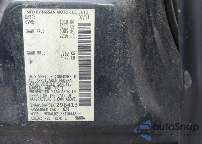 1N4AL3AP5EC296413: 42567620