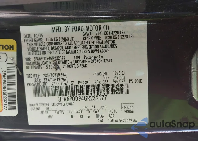 3FA6P0D94GR232177: 42567789