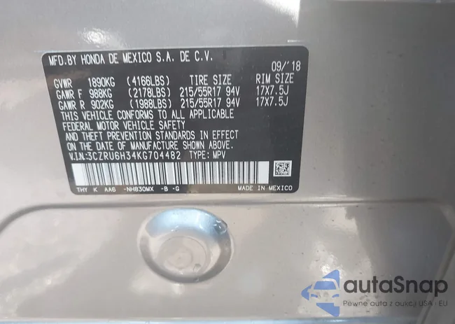 3CZRU6H34KG704482: 42567899