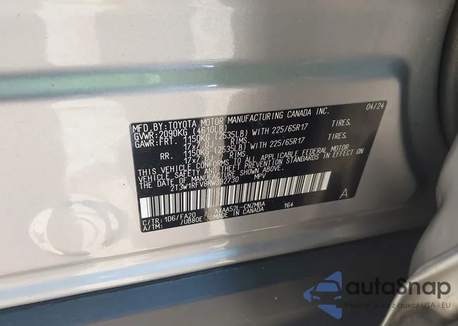 2T3W1RFV8RW332730: 42567102