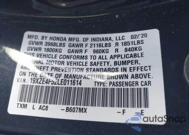 19XZE4F52LE011614: 42567133