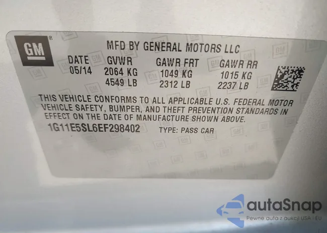 1G11E5SL6EF298402: 42567217