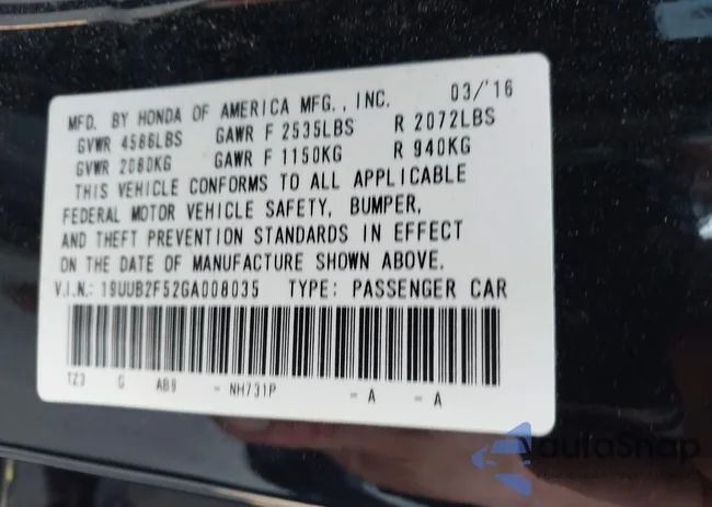 19UUB2F52GA008035: 42567318