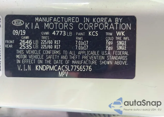 KNDPMCAC5L7756576: 42567330