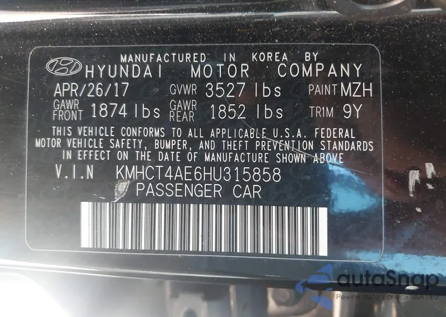 KMHCT4AE6HU315858: 42567419