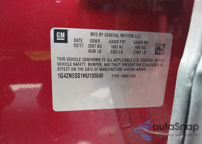 1G4ZN5SS1HU193649: 42567492