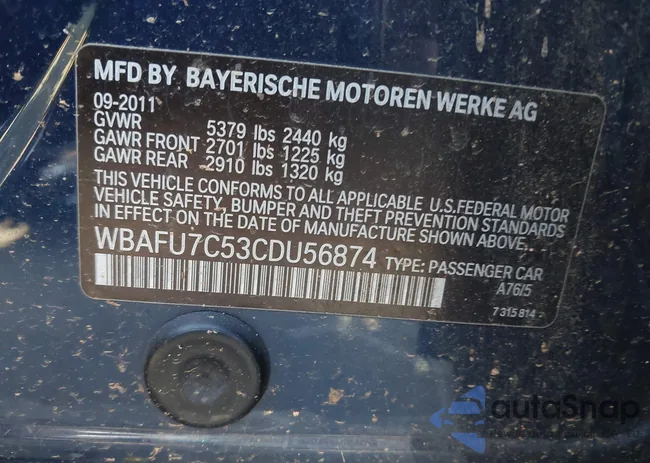 WBAFU7C53CDU56874: 42568554