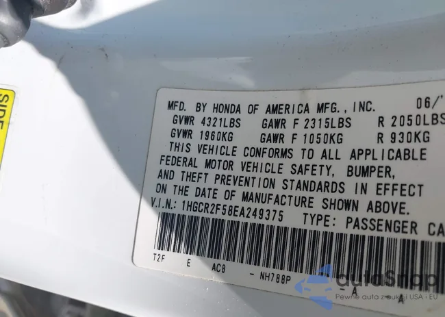 1HGCR2F58EA249375: 42568702