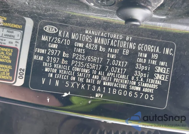 5XYKT3A11BG065705: 42568715