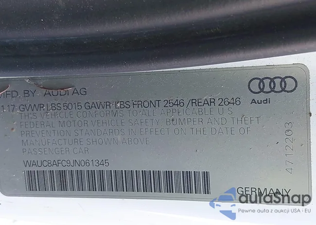 WAUC8AFC9JN061345: 42569079