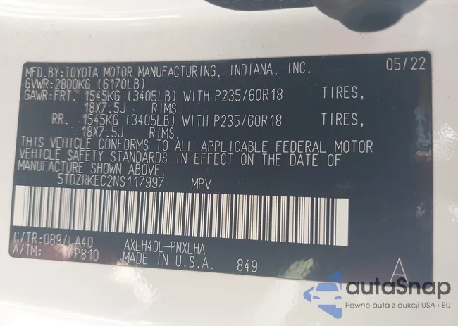 5TDZRKEC2NS117997: 42568148