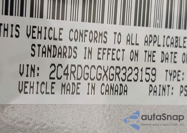 2C4RDGCGXGR323159: 42568235