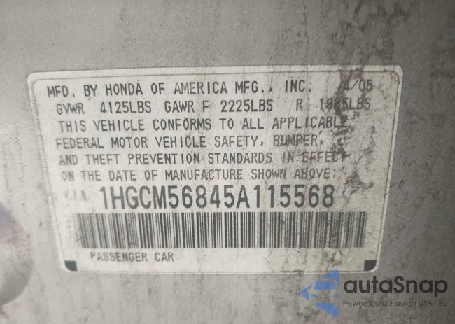 1HGCM56845A115568: 42568408