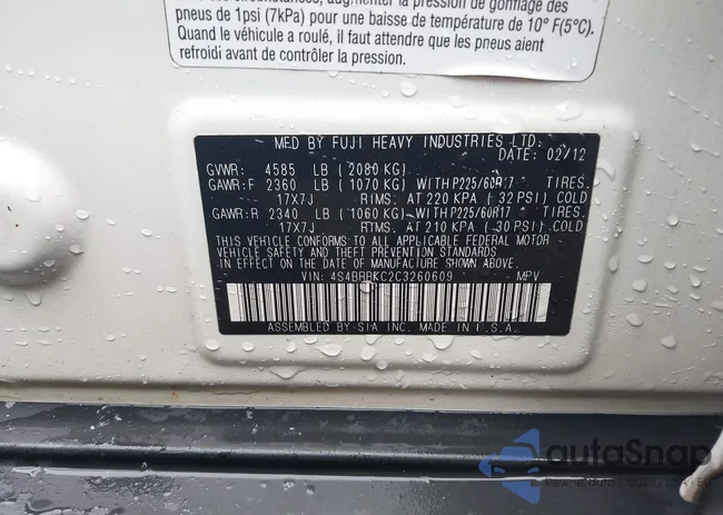 4S4BRBKC2C3260609: 42569745