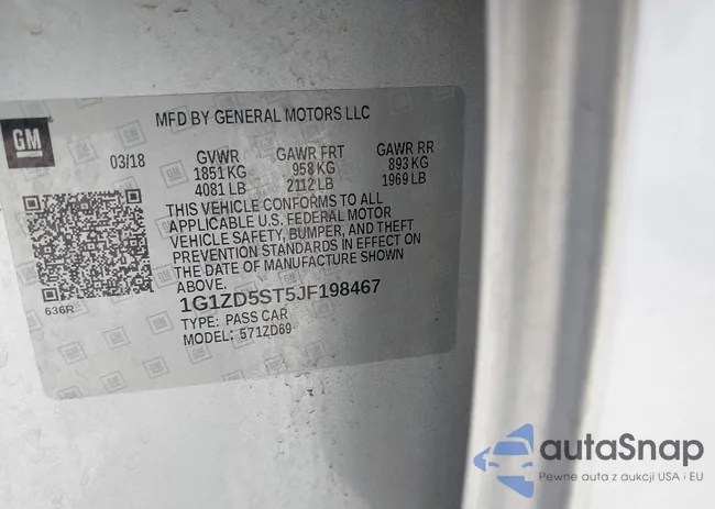 1G1ZD5ST5JF198467: 42570090