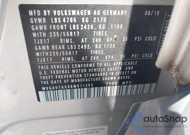 WVGAV7AXXBW511253: 42569188