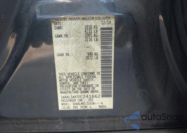 1N4AL3AP2FC241662: 42569237