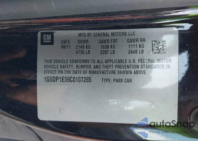 1G6DP1E39C0107285: 42570516