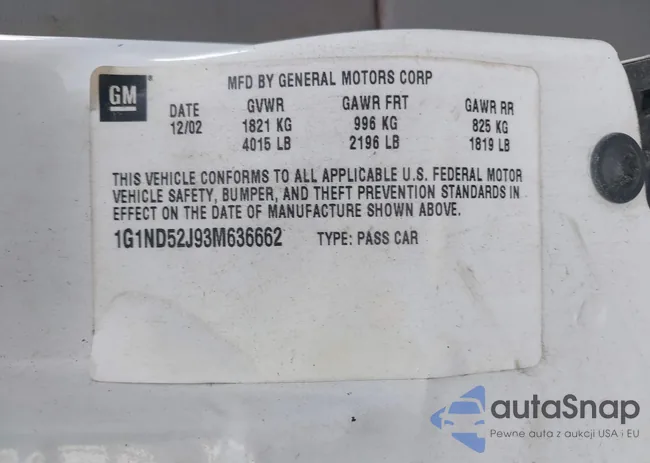 1G1ND52J93M636662: 42570147