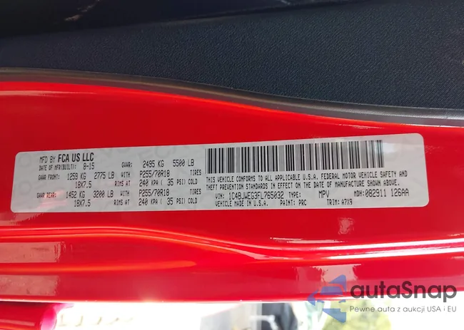 1C4BJWEG3FL765032: 42570480