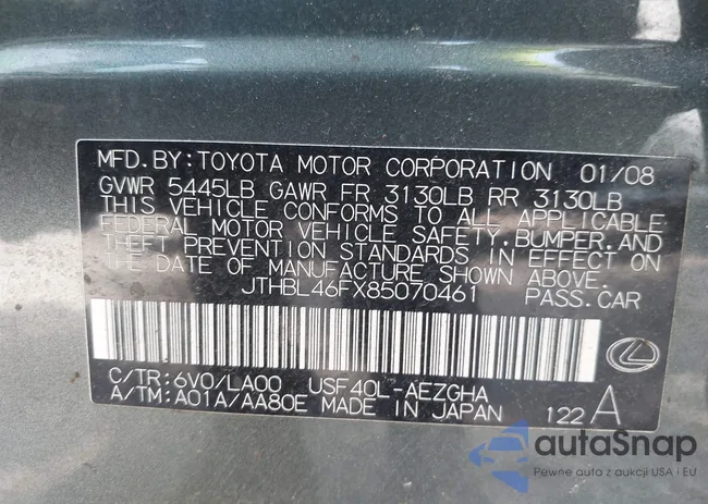 JTHBL46FX85070461: 42571593