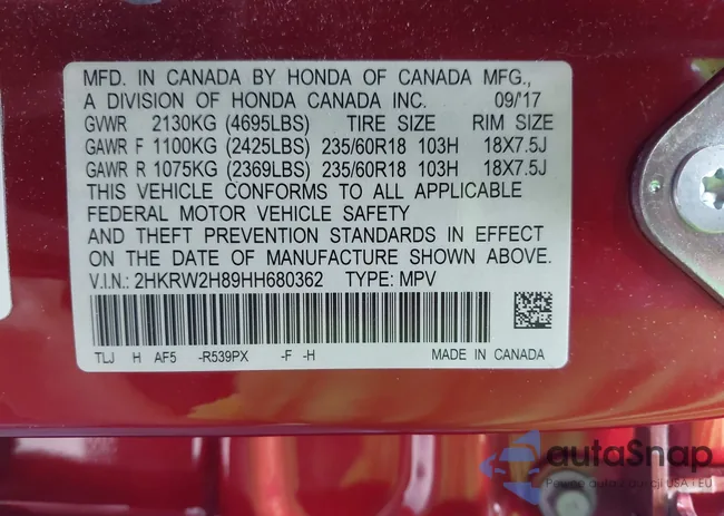 2HKRW2H89HH680362: 42571923