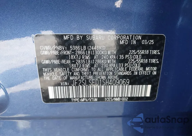 JF2SLSED1SH409069: 42571190