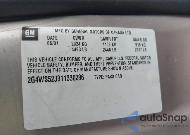 2G4WS52J311330286: 42571209