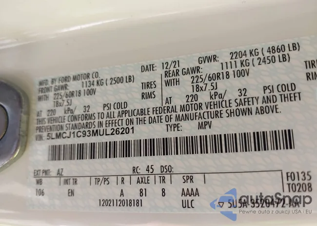 5LMCJ1C93MUL26201: 42572523