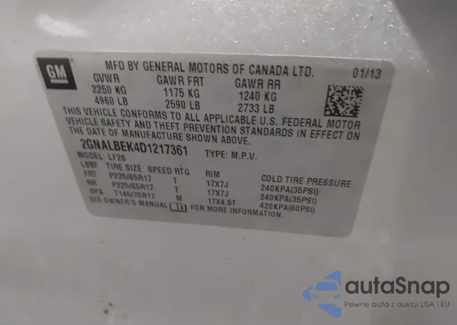 2GNALBEK4D1217361: 42572528