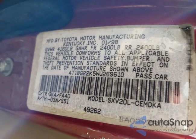 4T1BG22K5WU269610: 42572637